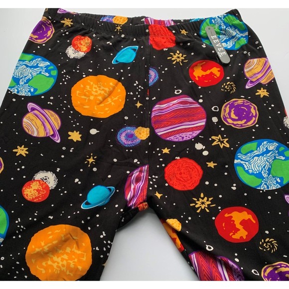 Plus Size Womens Buttery Soft Planet In Space Leggings | Buttery Soft Leggings - Picture 3 of 7